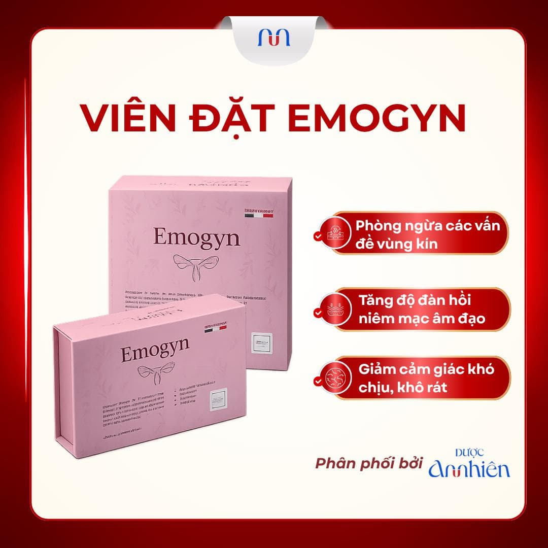 Viên đặ.t pk Emogyn cấp ẩm dịu nhẹ, hỗ trợ cân bằng vùng nh.ạ.y c.ả.m, loại 5/10/20 viên DP An Nhiên (10 viên)