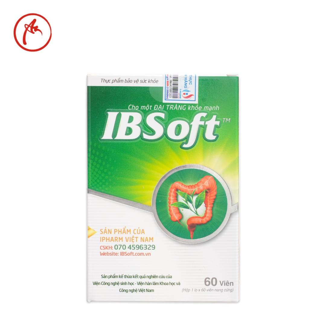 Viên uống IB Soft hỗ trợ triệu chứng viêm đại tràng, táo bón, bổ sung chất xơ, tiêu hóa khỏe mạnh 60 viên DP An Nhiên (1 hộp)