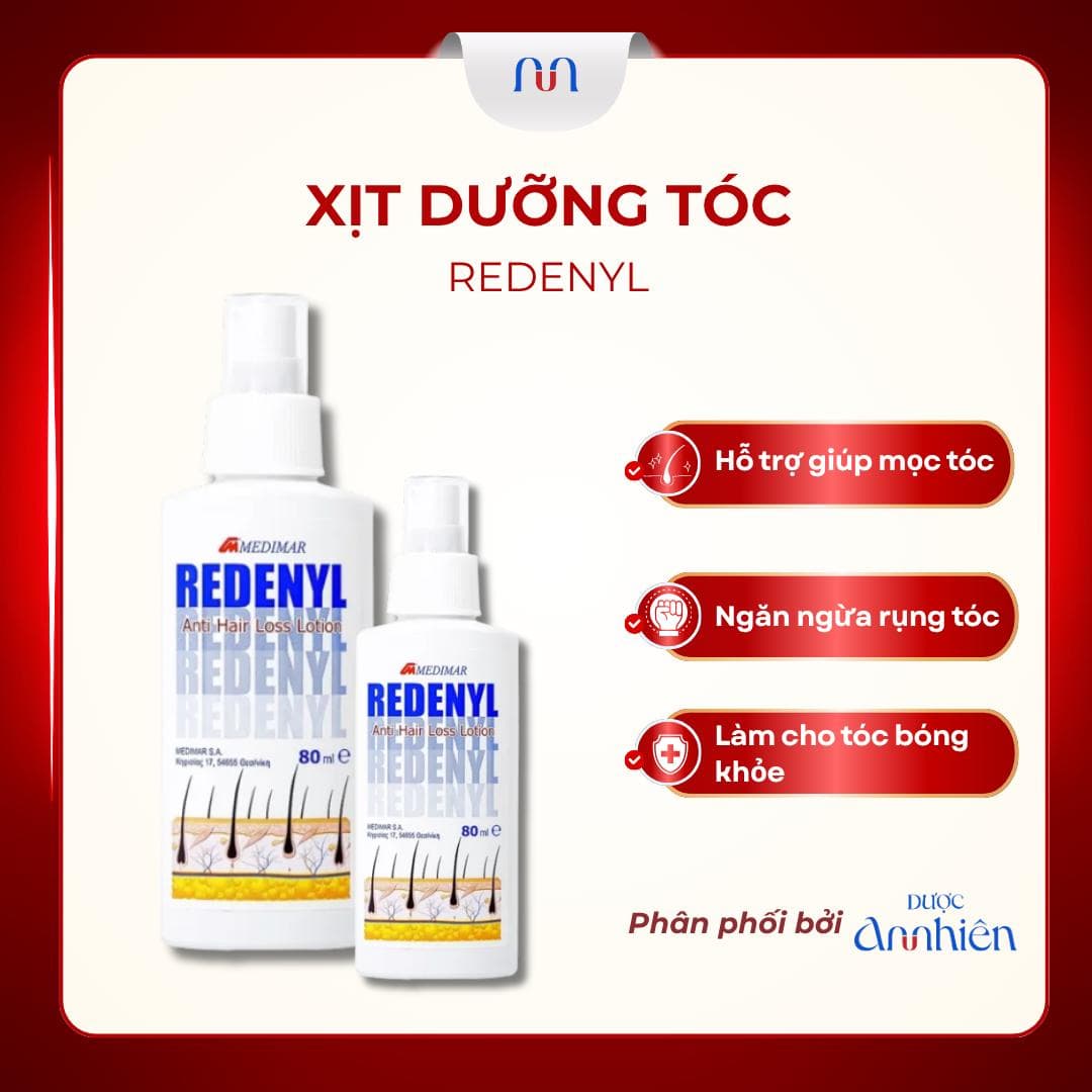 Xịt mọc tóc, ngăn ngừa rụng tóc Redenyl Lotion Medimar 80ml