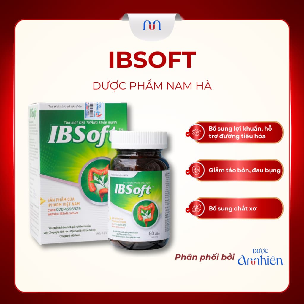 [CHÍNH HÃNG] Viên Uống IB Soft 60 Viên Hỗ Trợ Đại Tràng, Táo Bón, Bổ Sung Chất Xơ, Tiêu Hóa Khỏe (1 hộp)