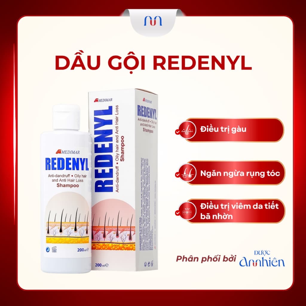 [CHÍNH HÃNG] Dầu Gội Redenyl 200ml Ngăn Ngừa Rụng Tóc, Kích Thích Mọc Tóc, Giúp Tóc Chắc Khỏe