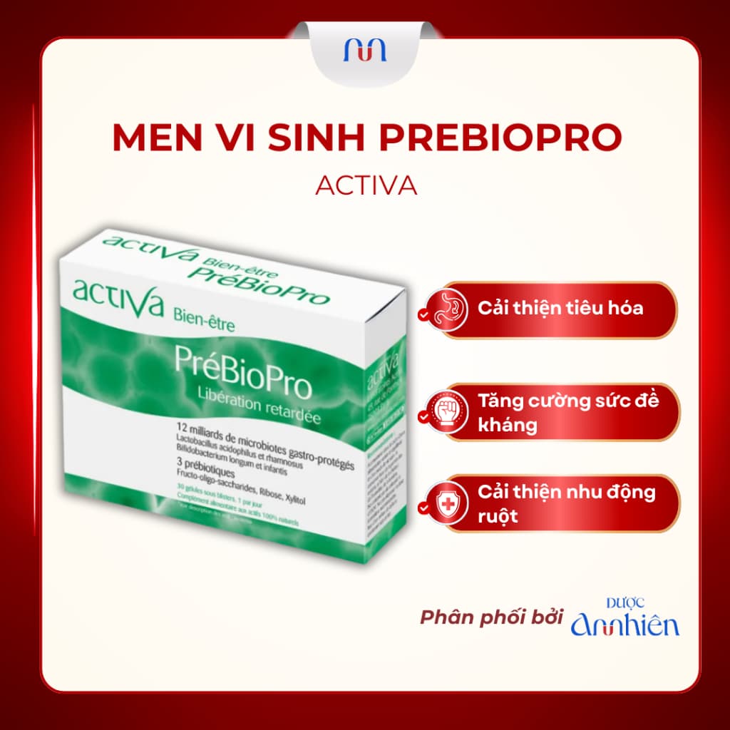 [CHÍNH HÃNG] Men Vi Sinh Đường Ruột Activa Prebiopro Hỗ Trợ, Giảm Rối Loạn Tiêu Hóa, Đại Tràng