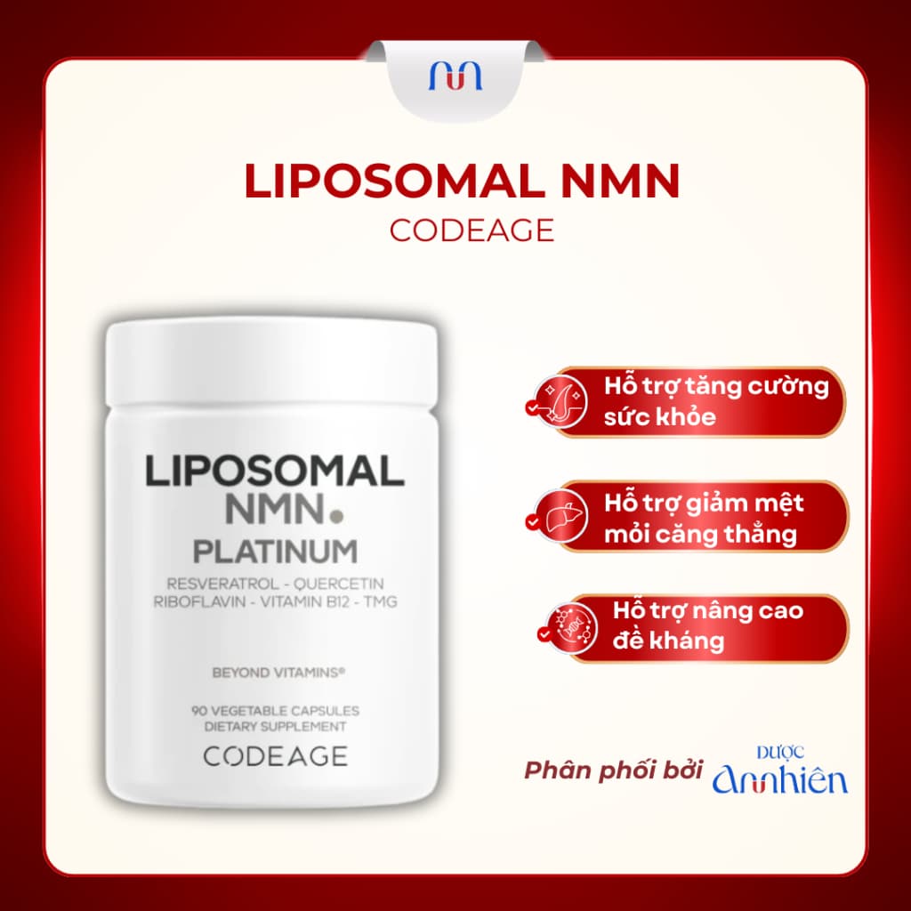 [CHÍNH HÃNG] Viên Uống NMN Codeage Hỗ Trợ Chống Lão Hóa Trẻ Hóa Làn Da Tăng Đề Kháng Liposomal NMN