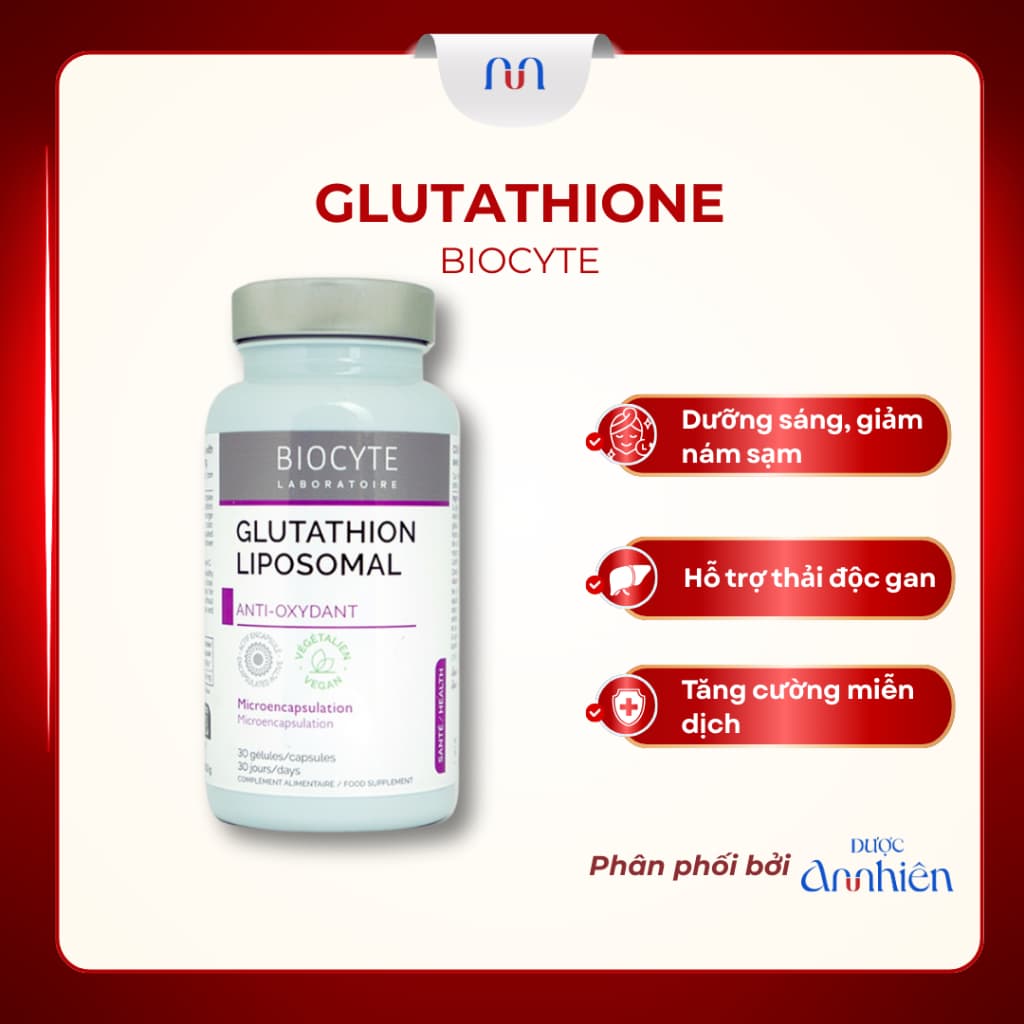 [CHÍNH HÃNG] Viên Uống Trắng Da Glutathion Liposomal Byocyte Hỗ Trợ Mờ Nám Hỗ Trợ Chống Oxy Hóa