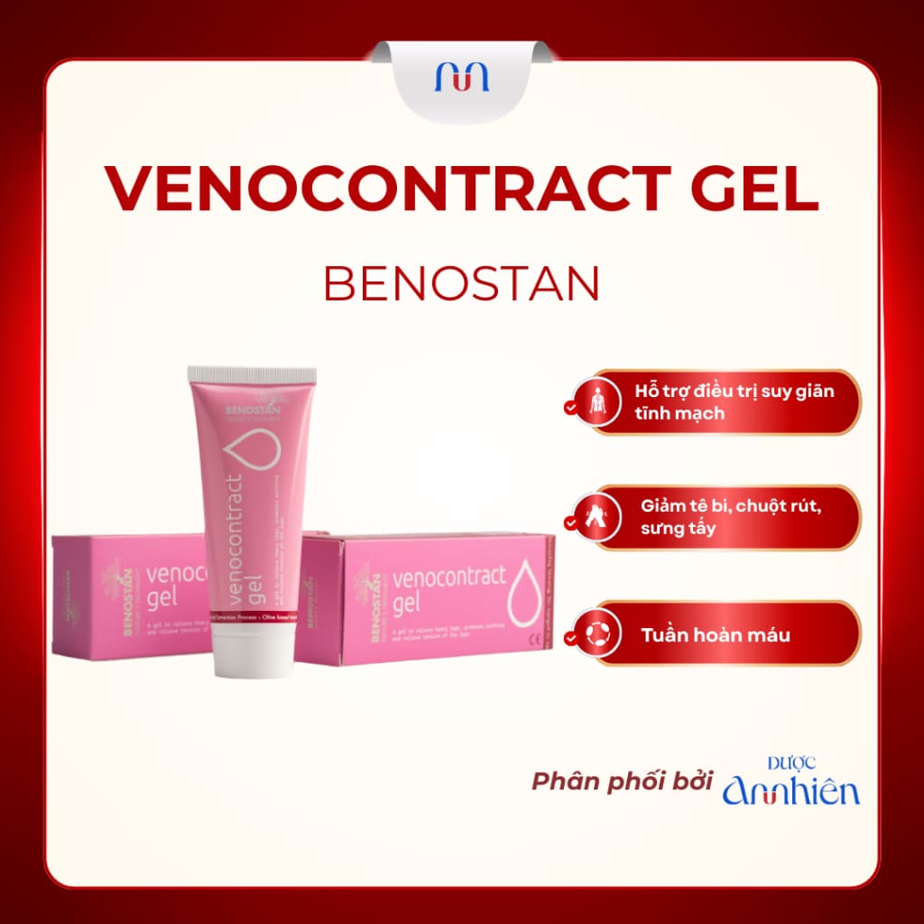 [CHÍNH HÃNG] Gel Bôi Suy Giãn Tĩnh Mạch Venocontract Hỗ Trợ Giảm Chuột Rút Sưng Chân Tê Bì 75ml