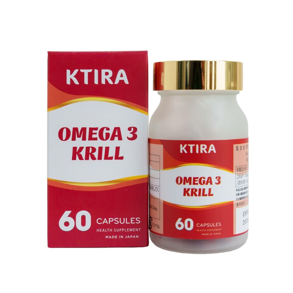 [CHÍNH HÃNG] Viên Uống KTIRA Omega 3 Krill 60 Viên Hỗ Trợ Tim Mạch, Trí Nhớ, Xương Khớp (1 Hộp)