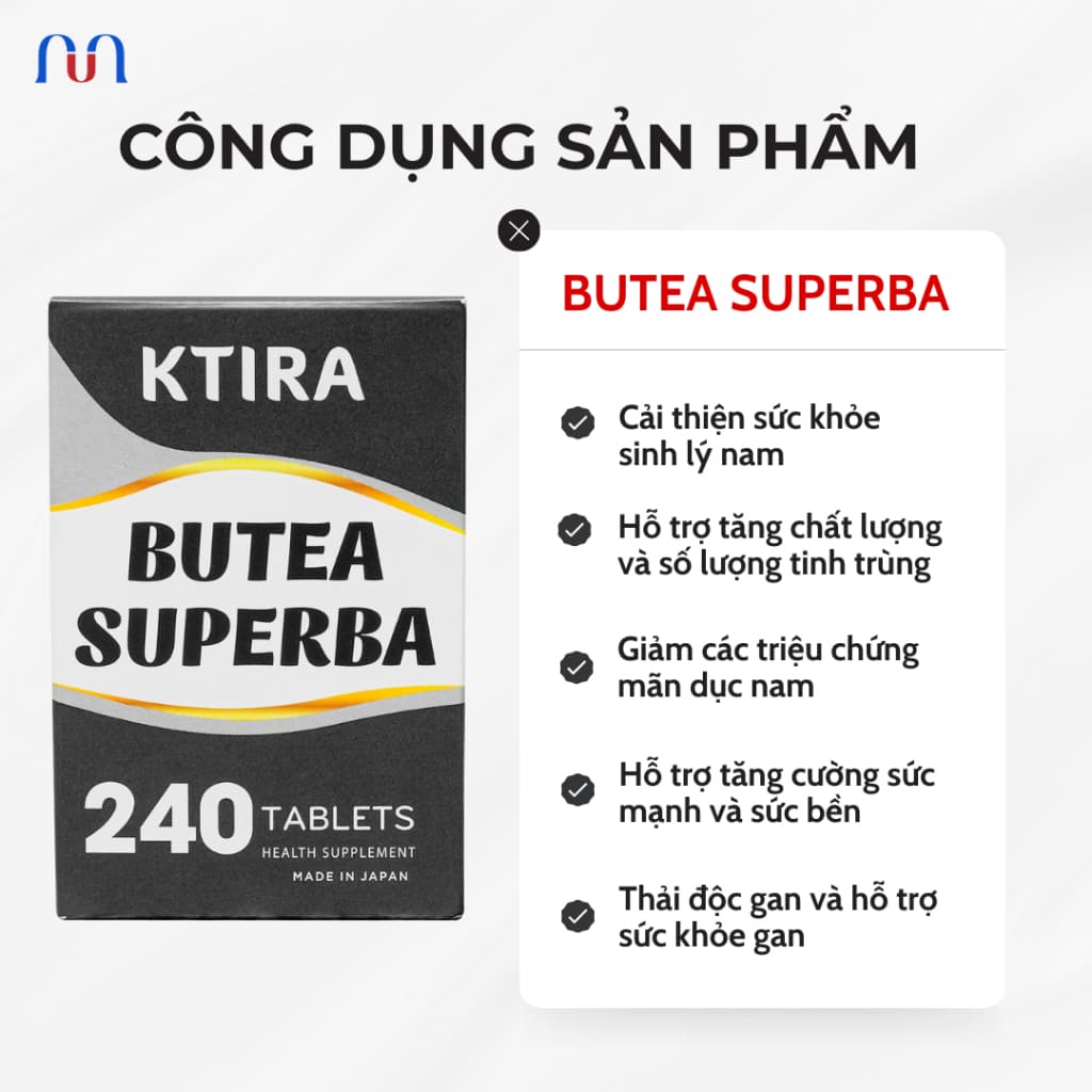 [CHÍNH HÃNG] Viên Uống KTIRA Butea Superba Hỗ Trợ Sức Khỏe Nam Giới Thải Độc Gan Cải Thiện Tuần Hoàn (1 hộp)