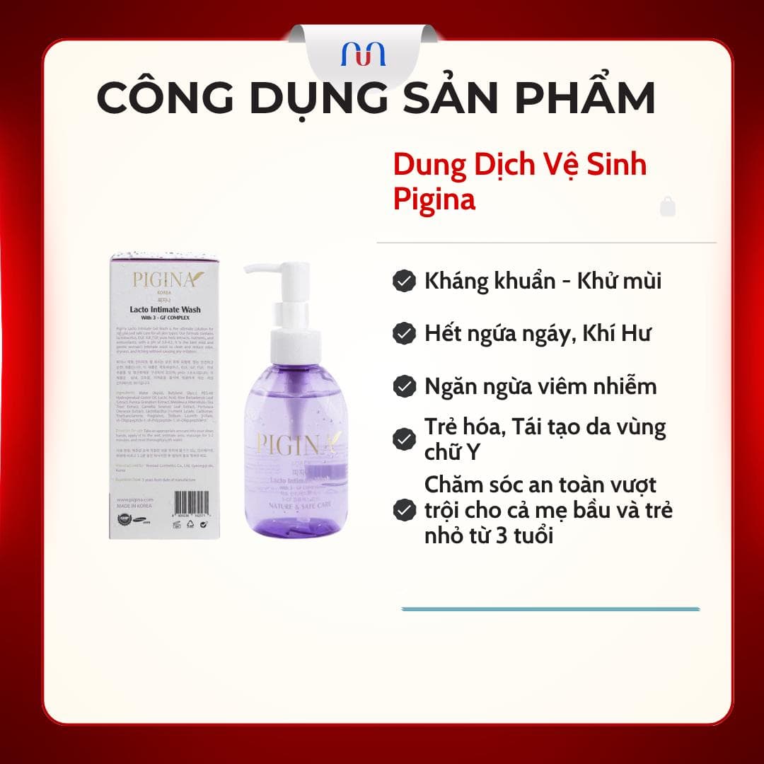 [CHÍNH HÃNG] Dung Dịch Vệ Sinh Pigina 150ML Làm Sạch, Làm Dịu, Cân Bằng Độ PH Tự Nhiên