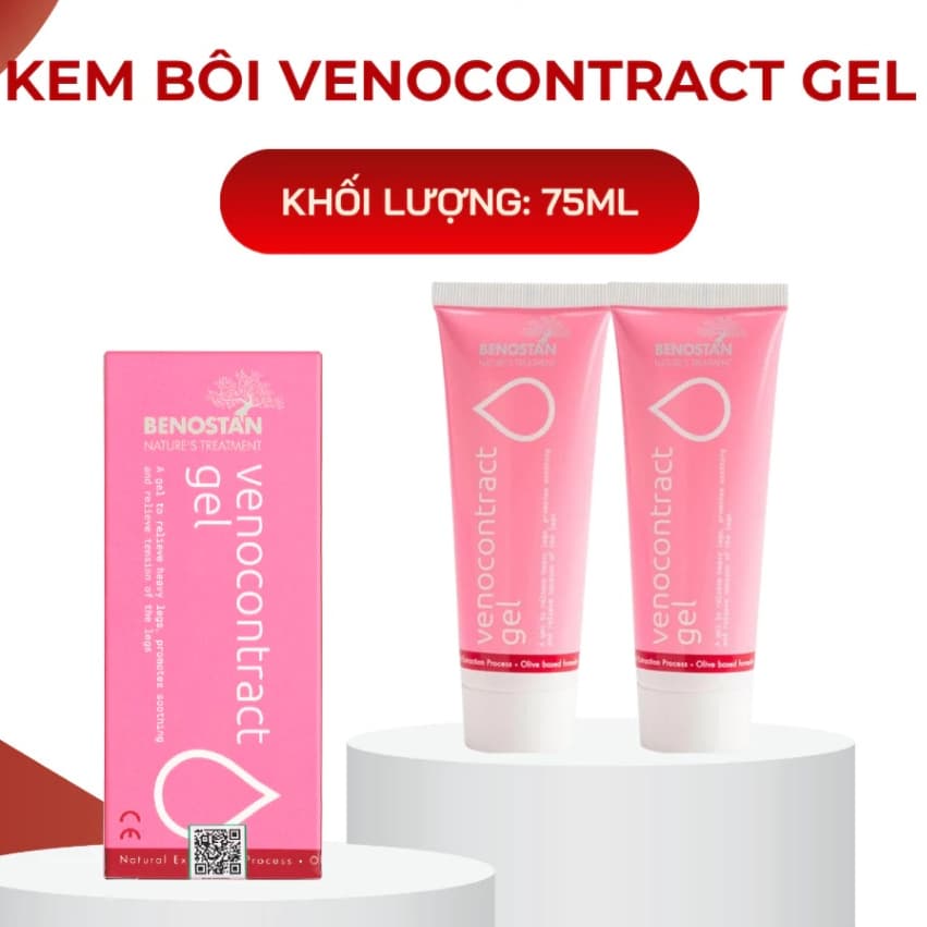 Kem Bôi Suy Giãn Tĩnh Mạch Venocontract Hỗ Trợ Giảm Chuột Rút Sưng Chân Tê Bì 75ml (Tuýt 75ml)