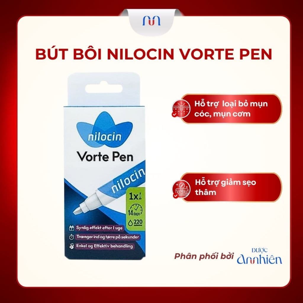 [CHÍNH HÃNG] Bút Chấm Mụn Cóc Mụn Cơm Nilocin Vorte Pen Đan Mạch Hỗ Trợ Làm Mờ Gom Nhân Kháng Khuẩn 3ml