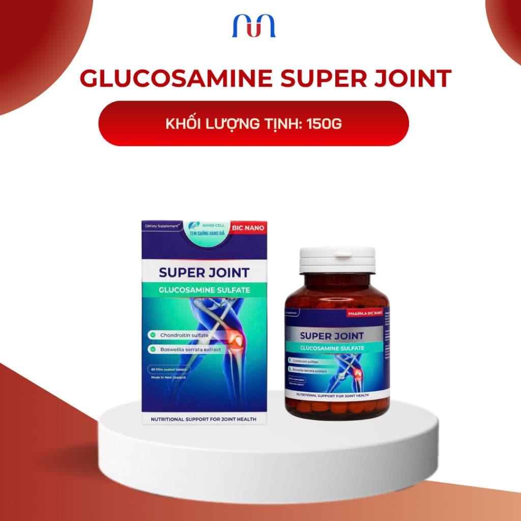 Viên Uống Bổ Khớp Glucosamin Super Joint  Hỗ Trợ Giảm Đau Khớp Viêm Khớp (1 Hộp)